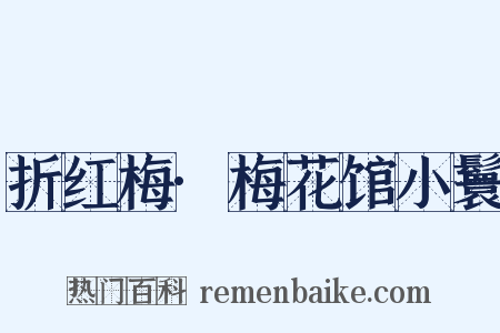 折红梅·梅花馆小鬟是什么意思的图片